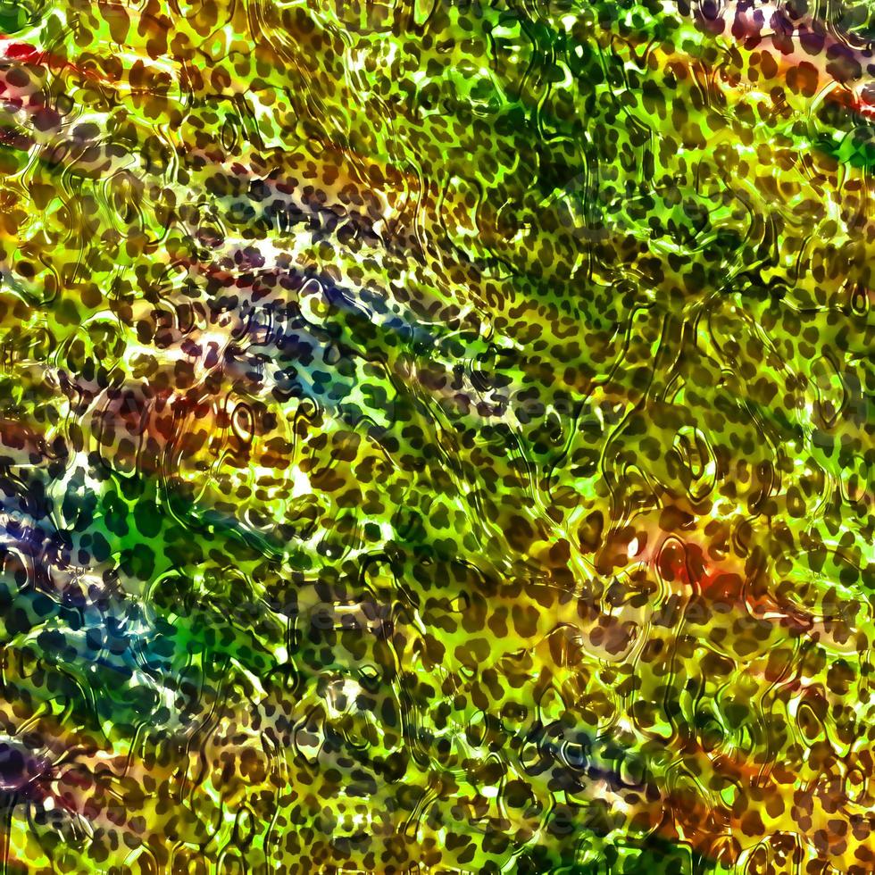 fundo de design de leopardo abstrato, textura de pele animal colorida, tecido de design de leopardo têxtil foto