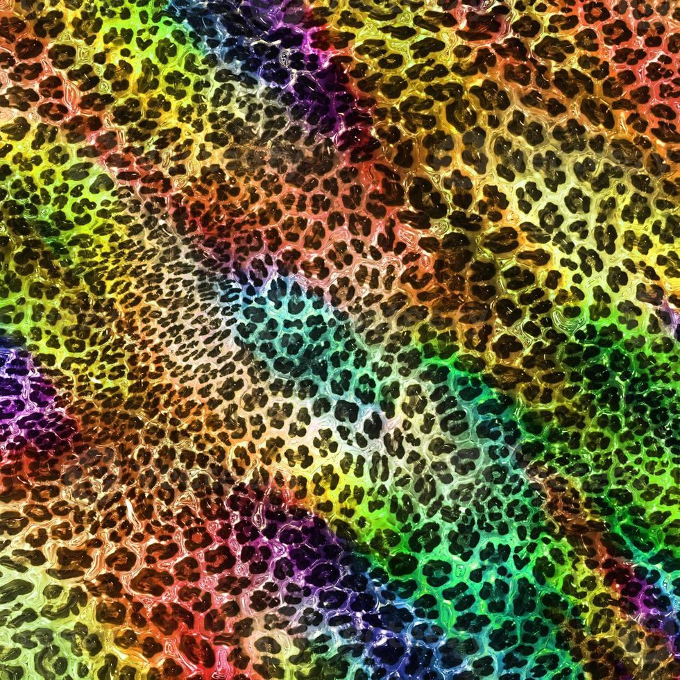 fundo de design de leopardo abstrato, textura de pele animal colorida, tecido de design de leopardo têxtil foto