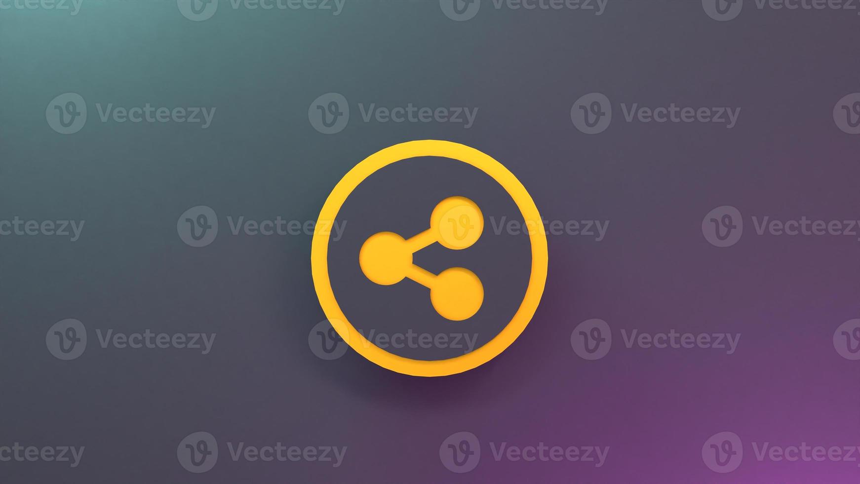 ícone de compartilhamento. ilustração de renderização 3D. foto