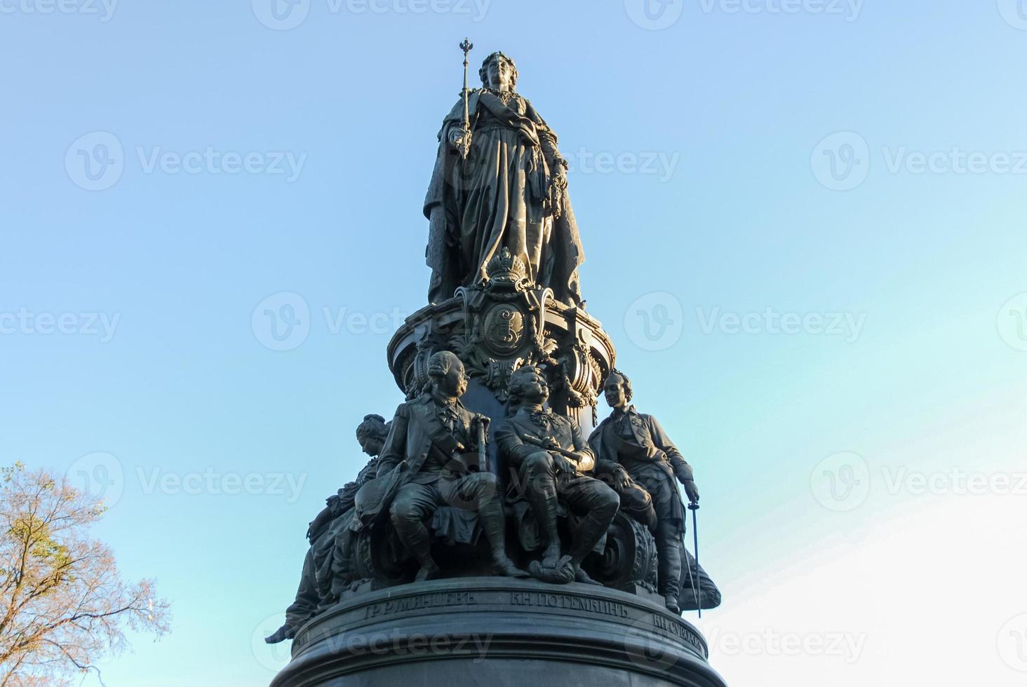 Monumento a Catarina, a Grande, em São Petersburgo, Rússia foto