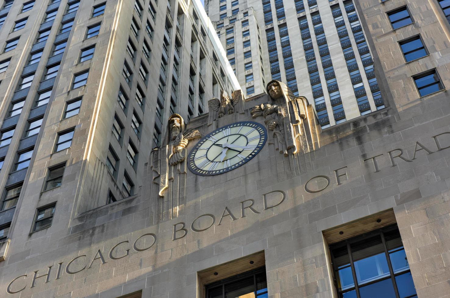 Chicago Board of Trade Building em Chicago, EUA, 2022 foto