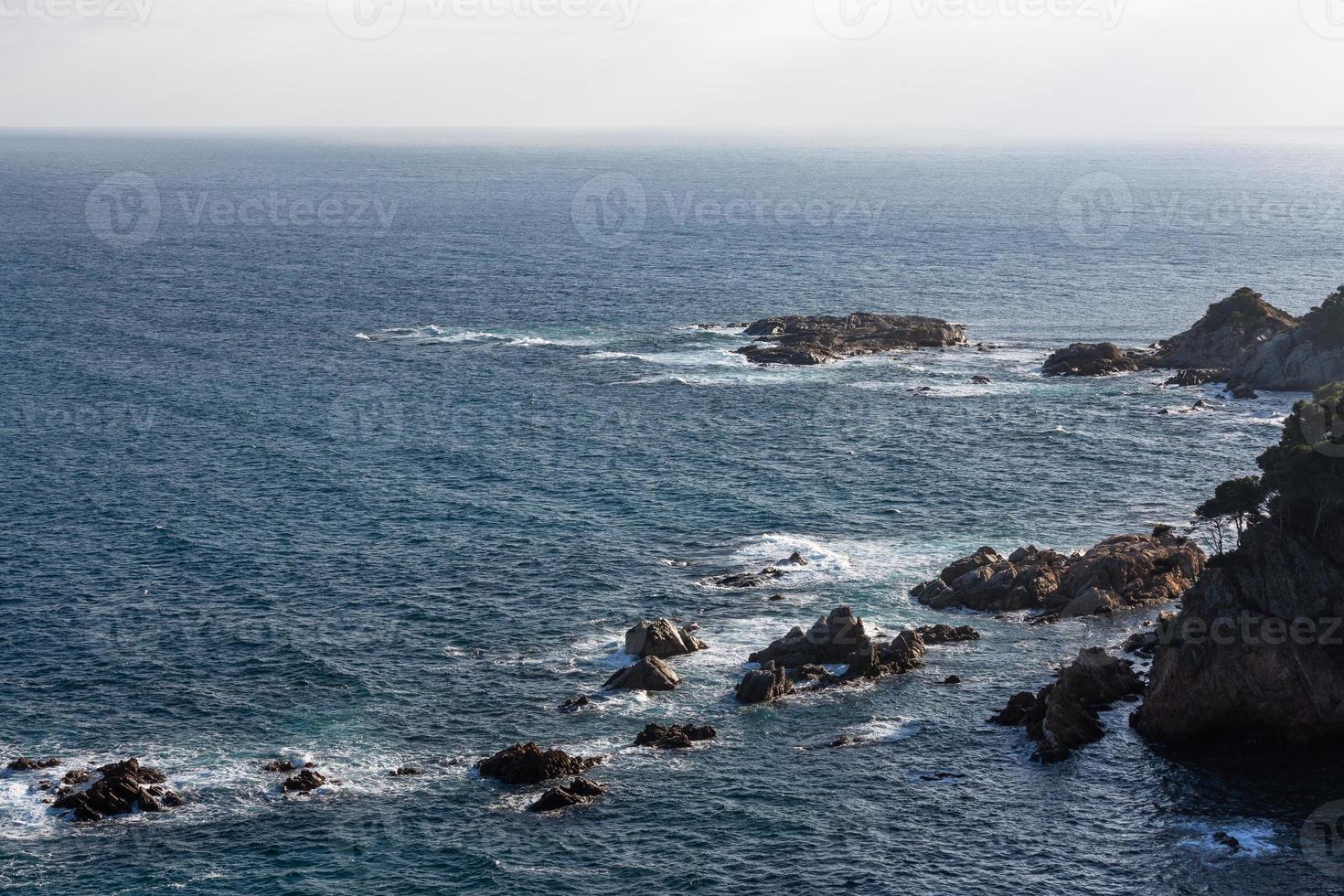 vistas da costa da costa brava foto