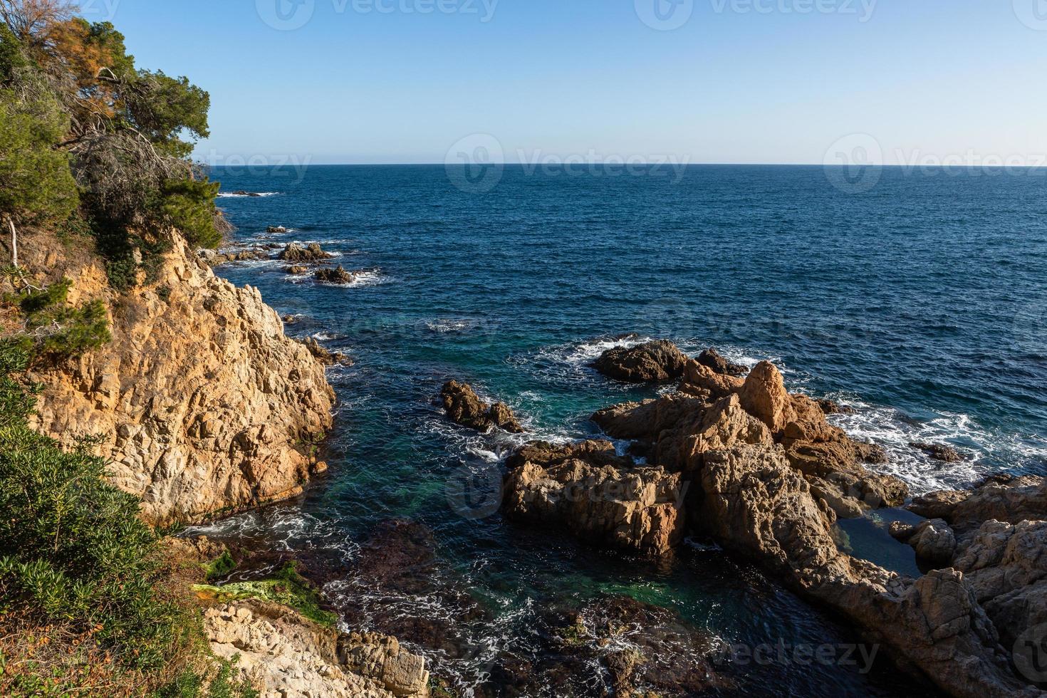 vistas da costa da costa brava foto