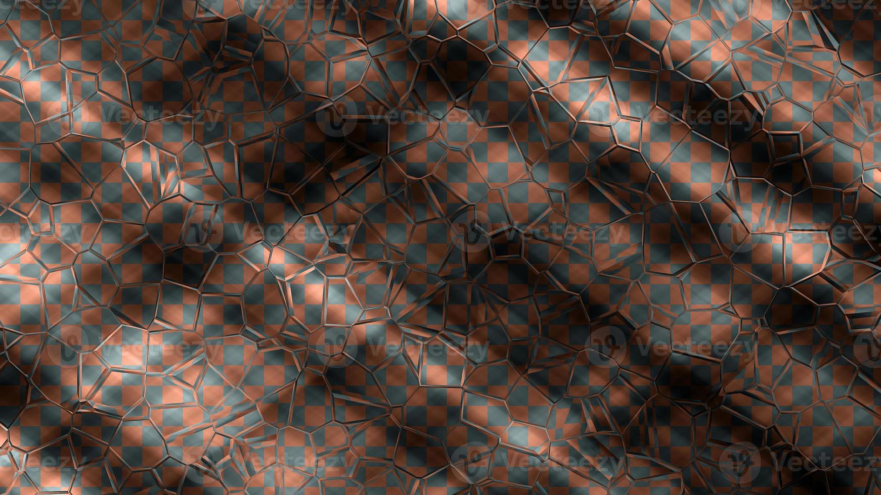 fundo geométrico 3d abstrato, textura digital holográfica foto