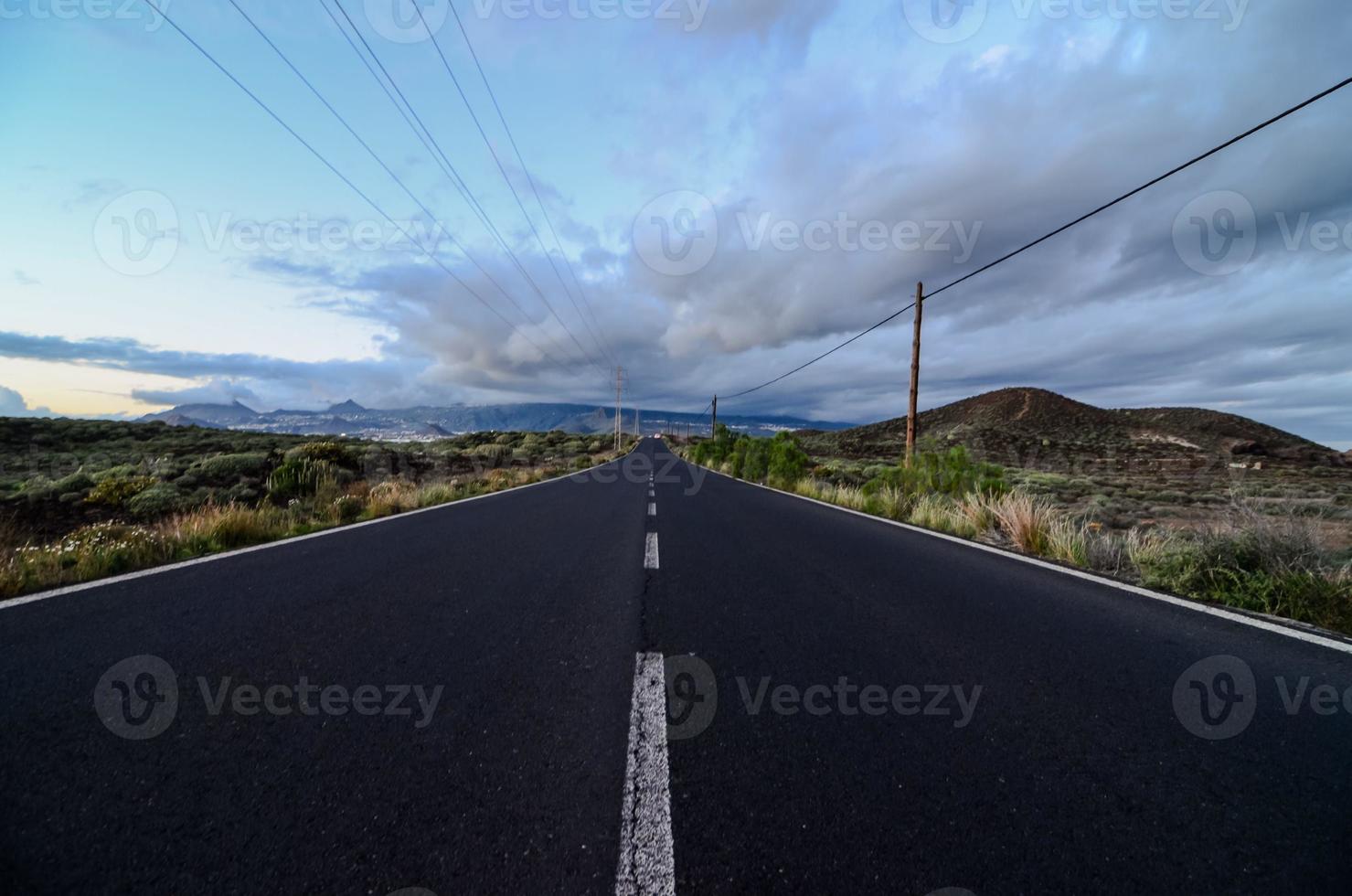 vista panorâmica da estrada foto