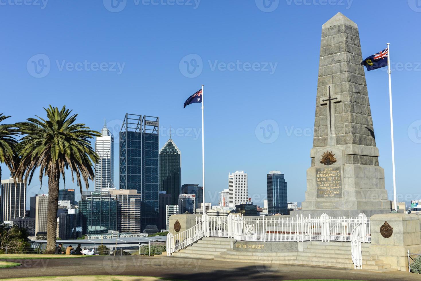 cenotáfio do memorial de guerra do Kings Park em Perth foto