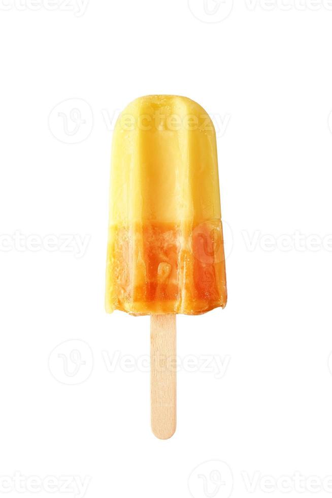 sorvete congelado amarelo isolado foto