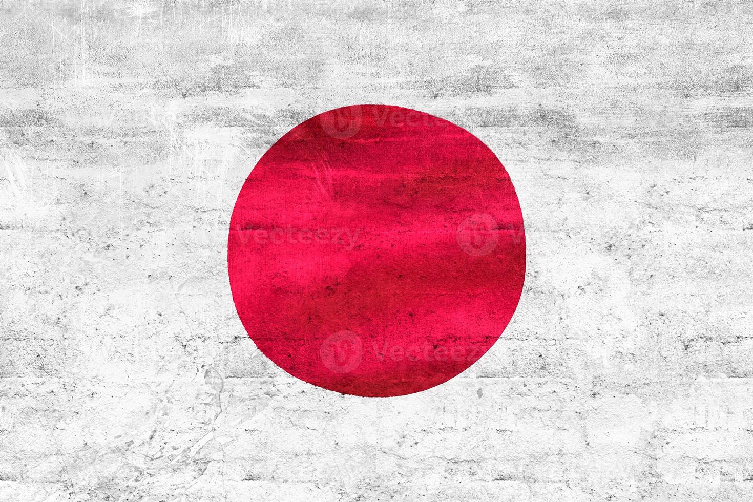 ilustração 3D de uma bandeira do Japão - bandeira de tecido acenando realista foto