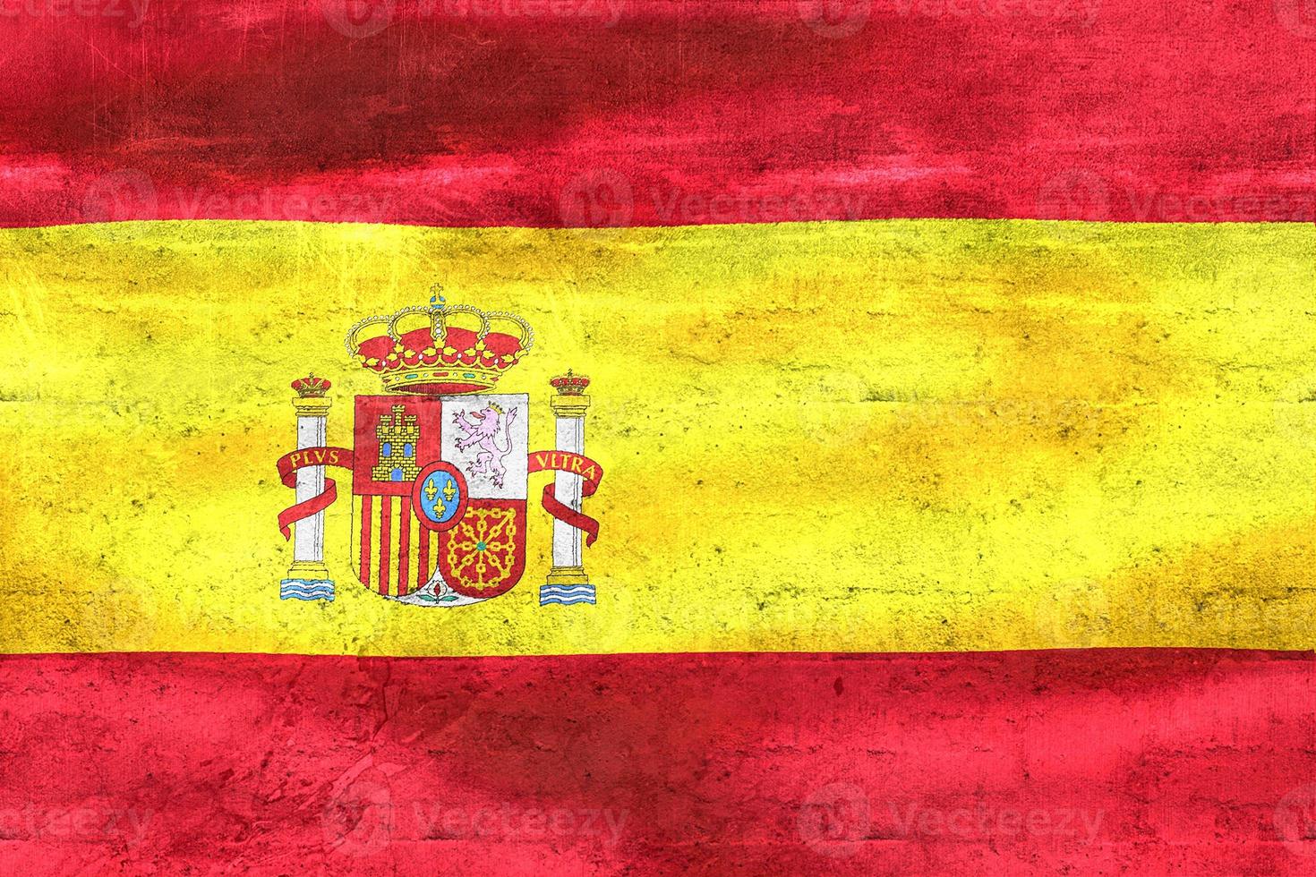 bandeira da espanha - bandeira de tecido acenando realista foto