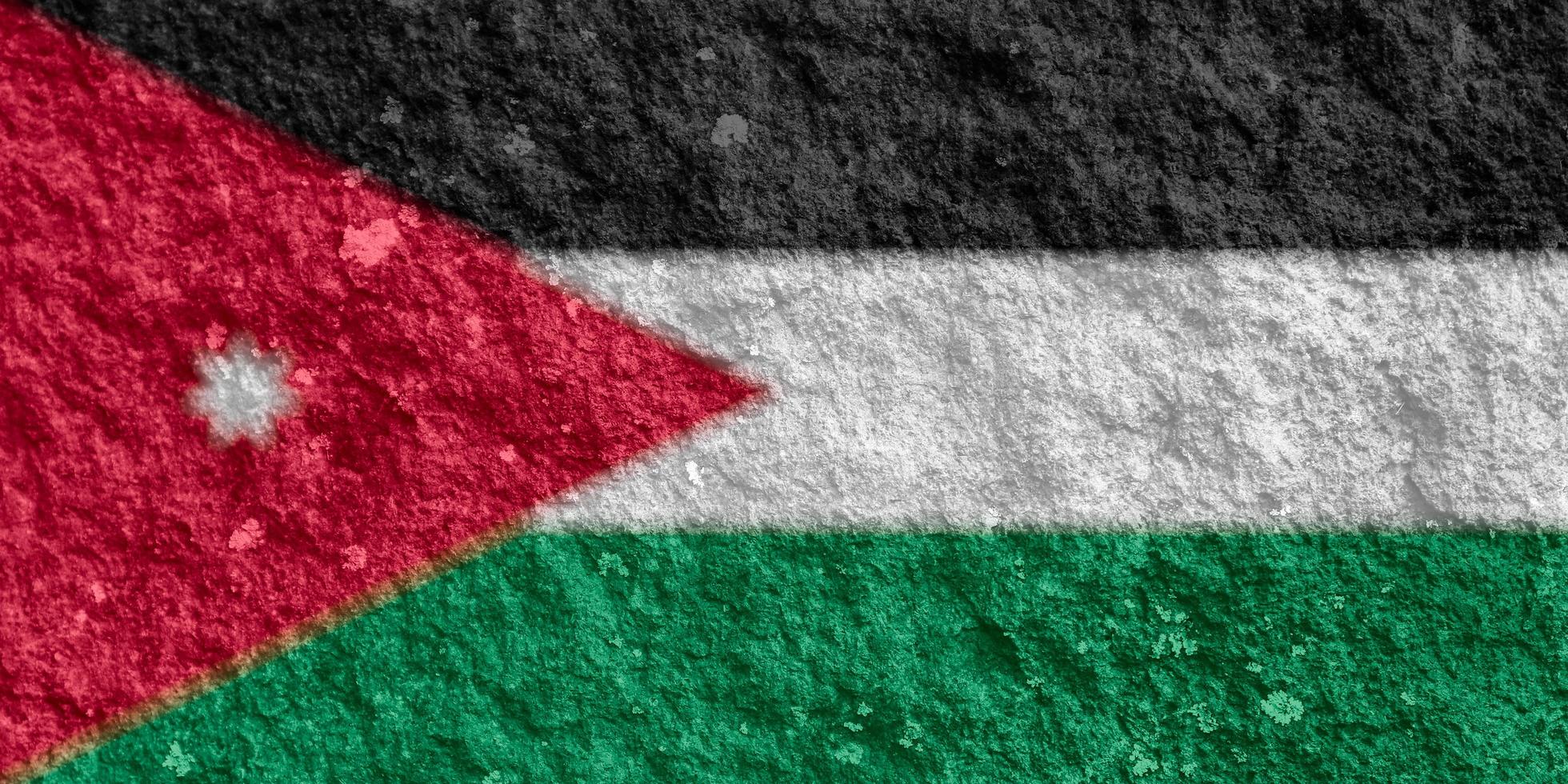 textura da bandeira da Jordânia como pano de fundo foto