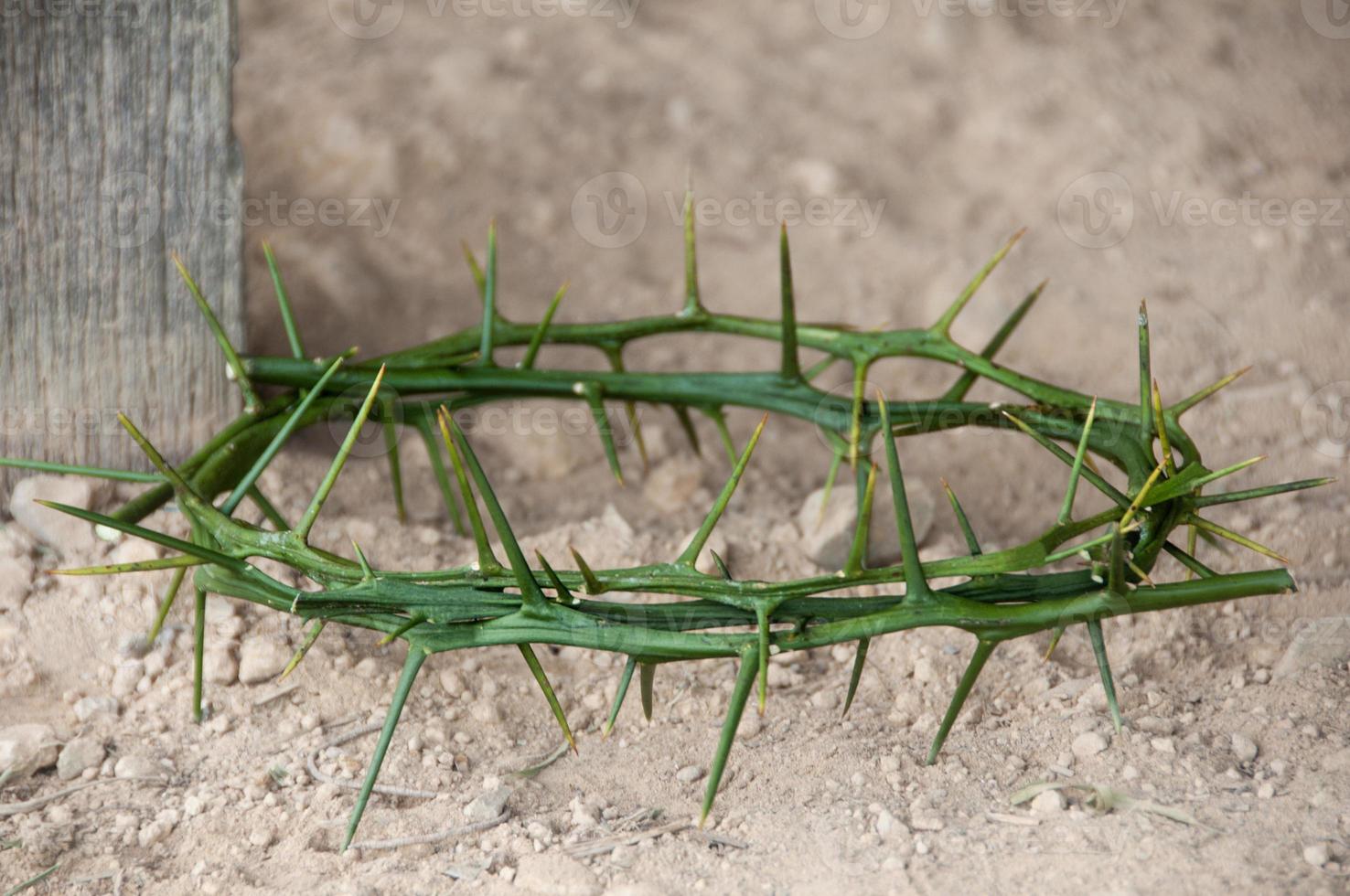 coroa de espinhos com espaço personalizável para as citações cristãs. conceito de cristianismo. foto