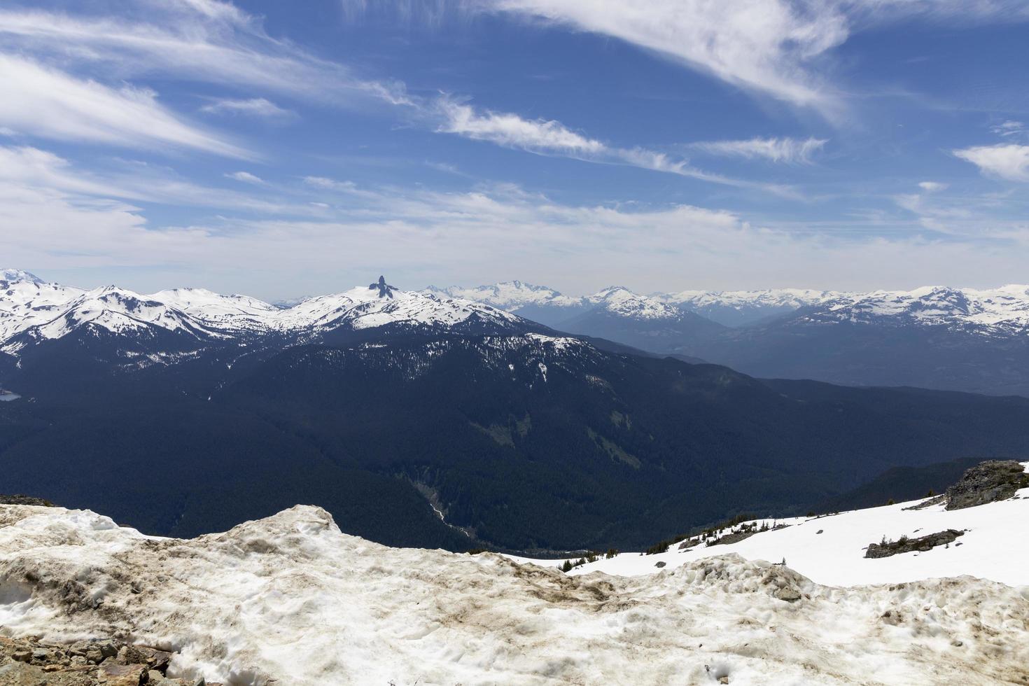 Vista do cume da montanha Whistler foto