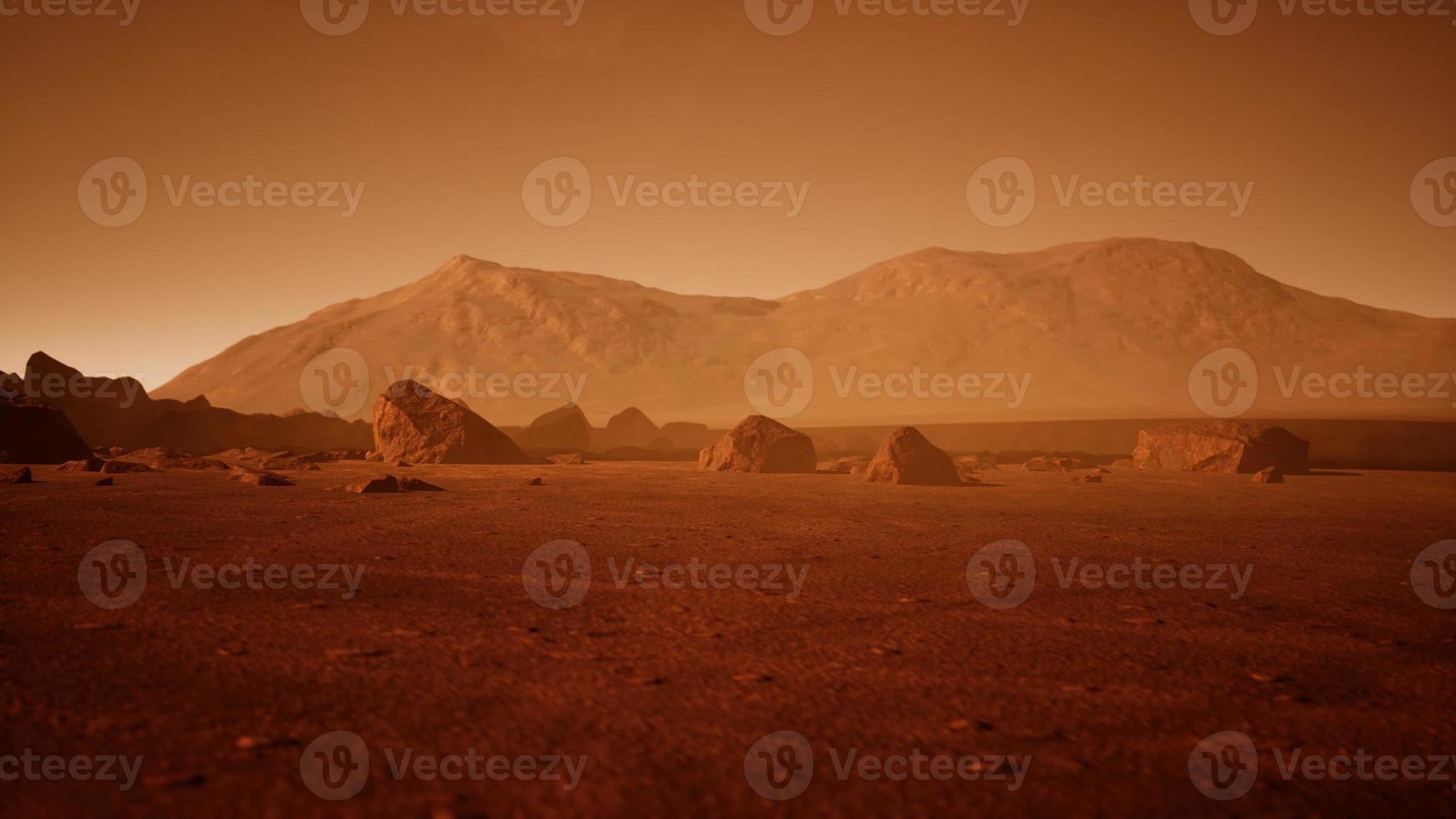 planeta vermelho marte como paisagem foto