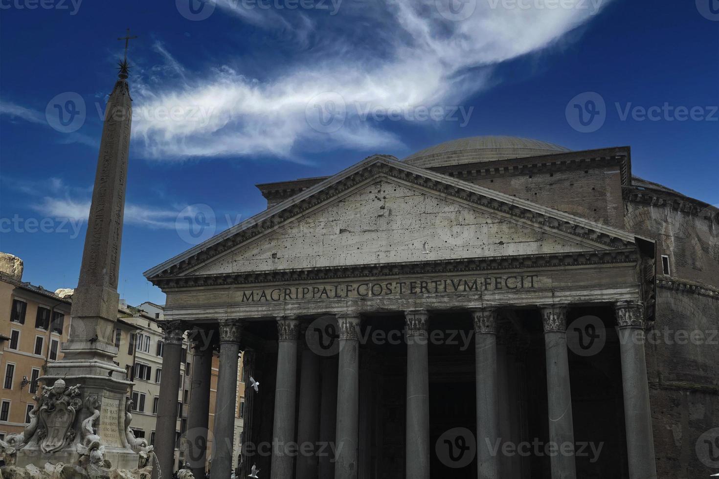 panteão em roma visão externa foto