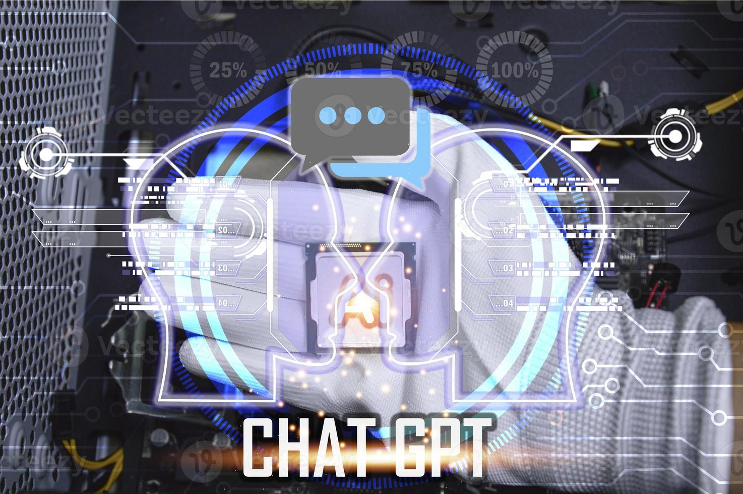 conceitualmente, chatgpt é um chatbot ai ou inteligência artificial que pode se comunicar através de mensagens com humanos de forma natural. foto