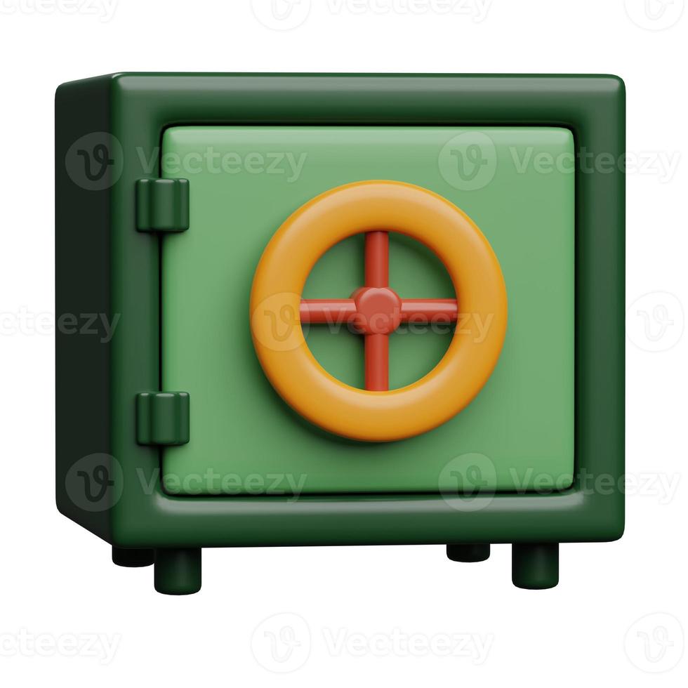 design de ícone 3d de caixa segura foto