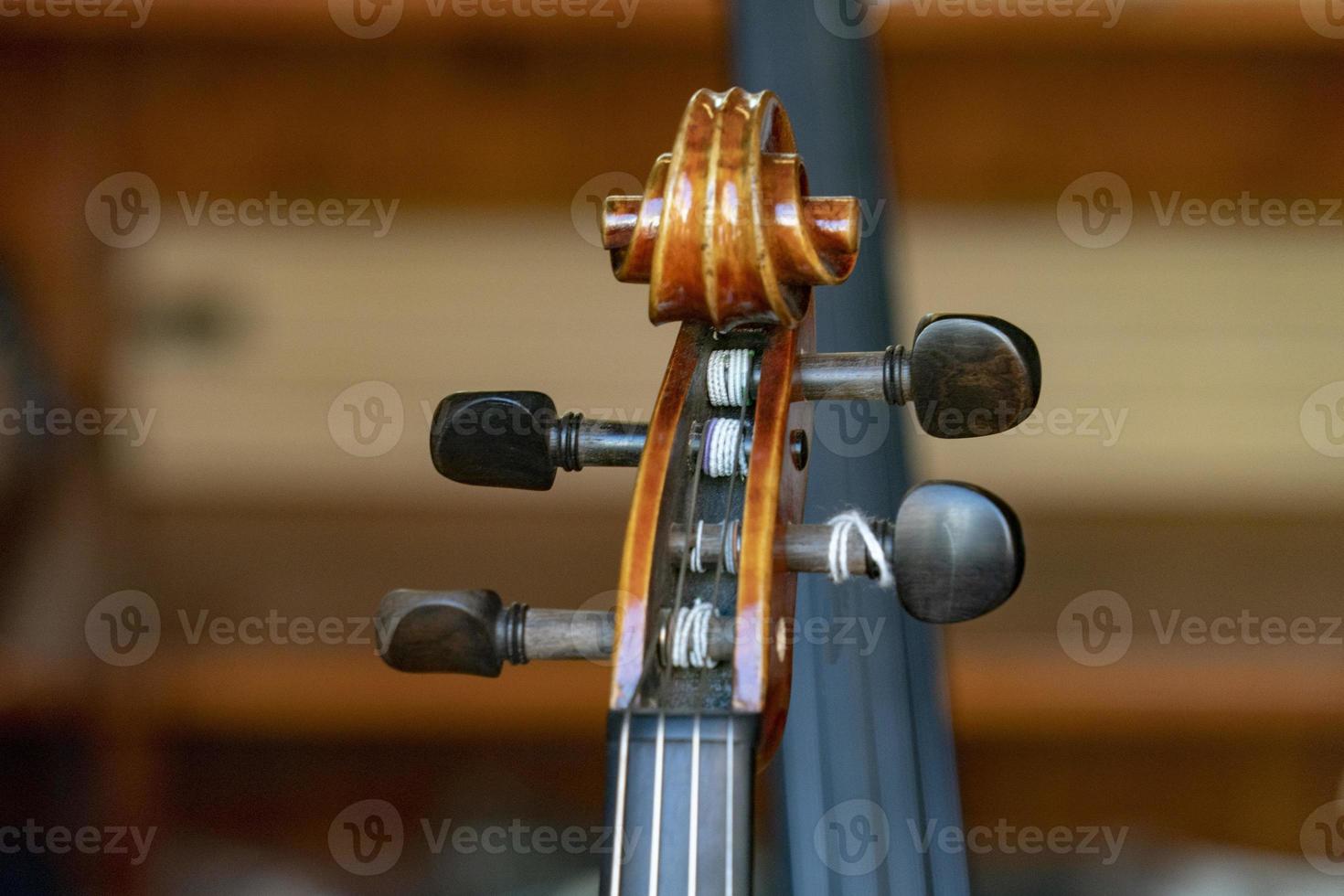 instrumento de close-up de detalhe de violino foto