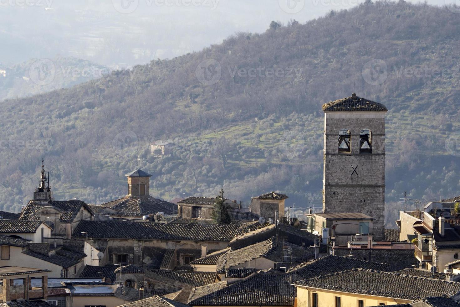 veroli vila medieval lazio frosinone vale enorme paisagem foto