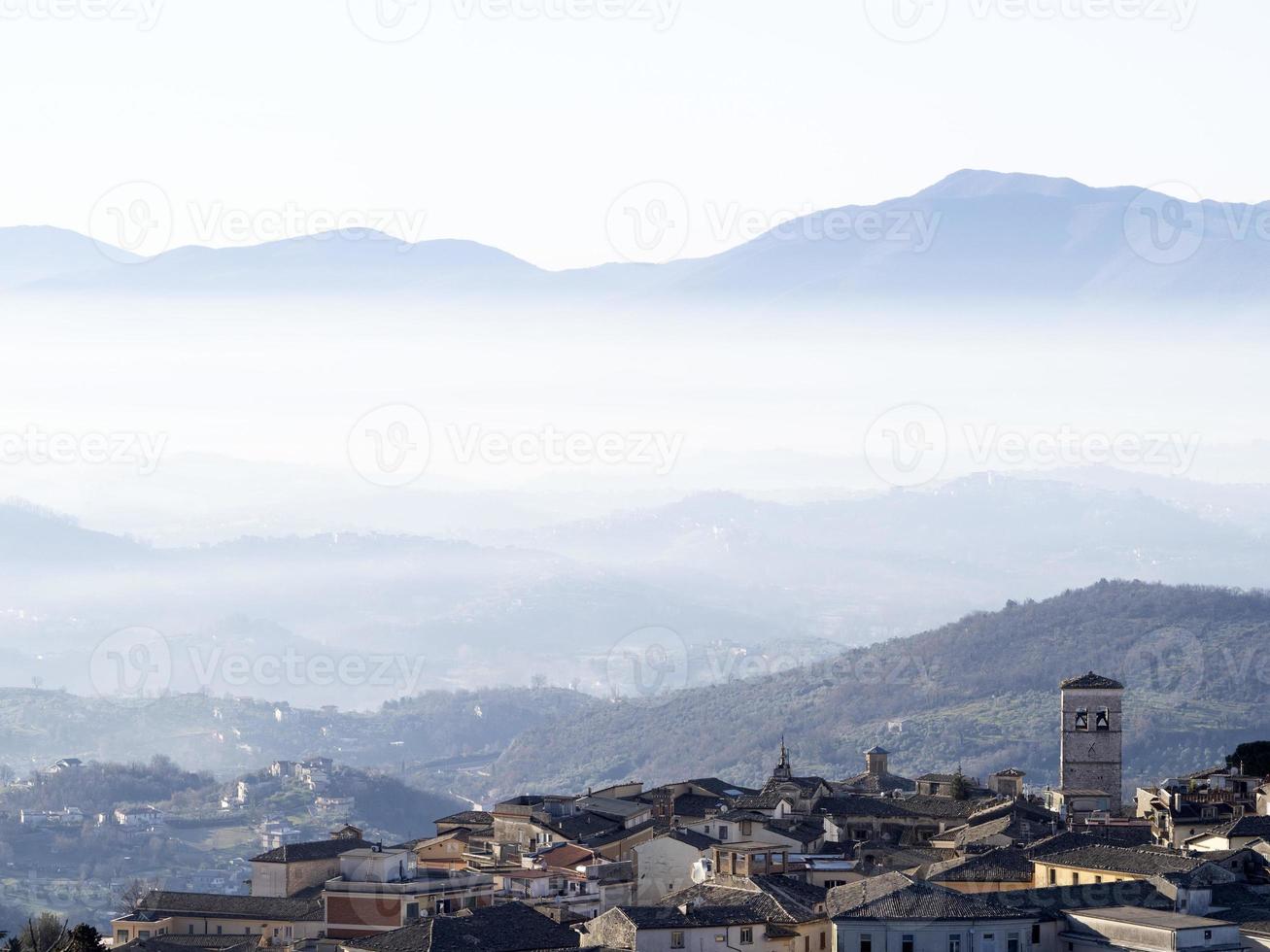 veroli vila medieval lazio frosinone vale enorme paisagem foto