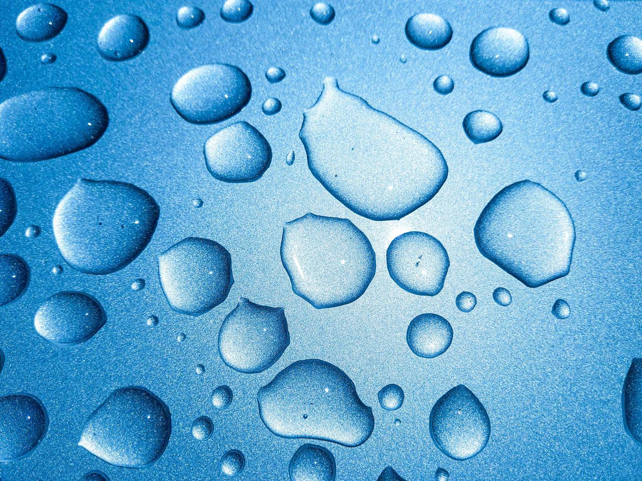 close-up da chuva em uma superfície translúcida foto