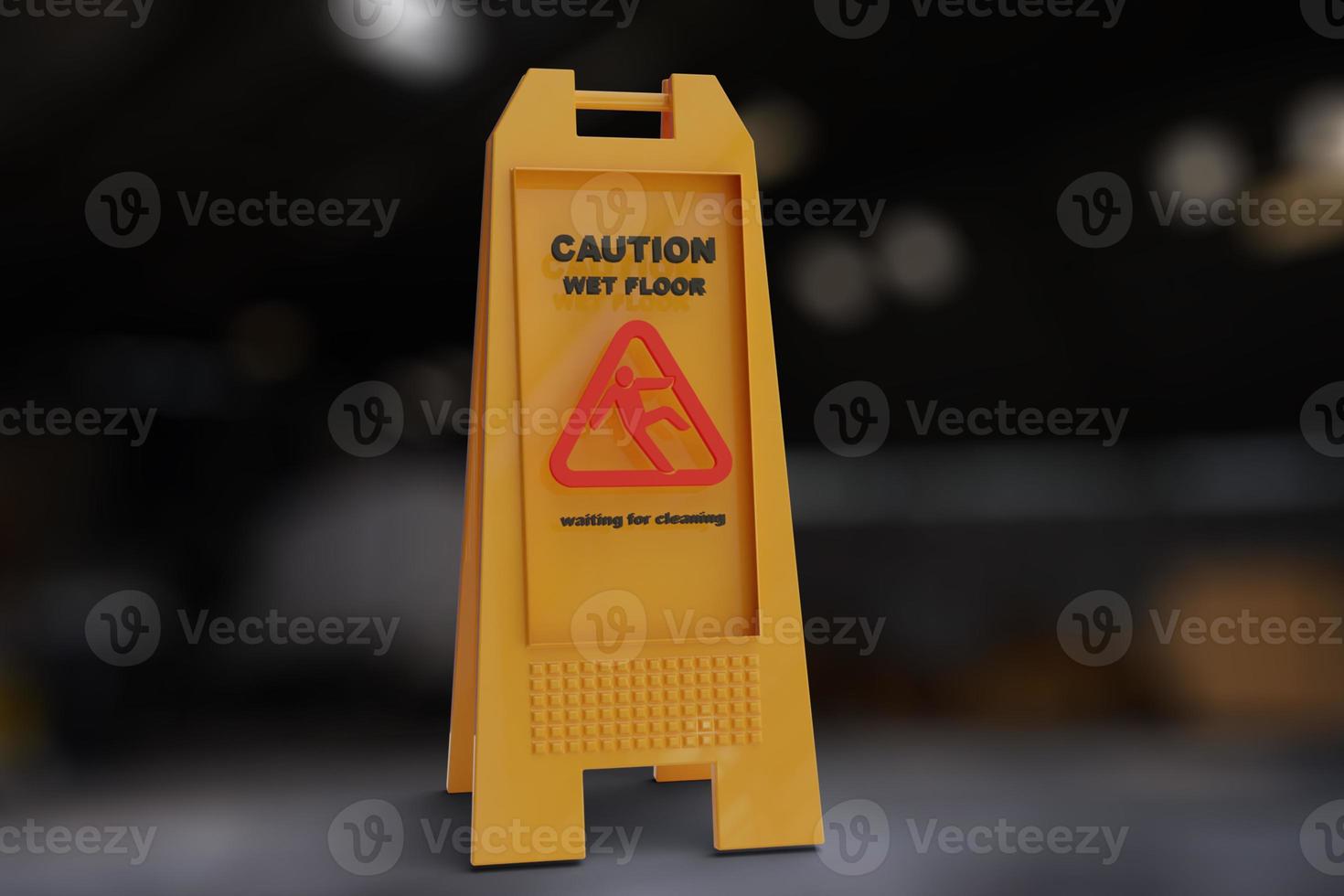 sinal amarelo mostrando aviso de cuidado piso molhado sinal de piso molhado na fábrica de pessoa caindo cuidado sinal de piso molhado mostrando aviso de piso molhado foto