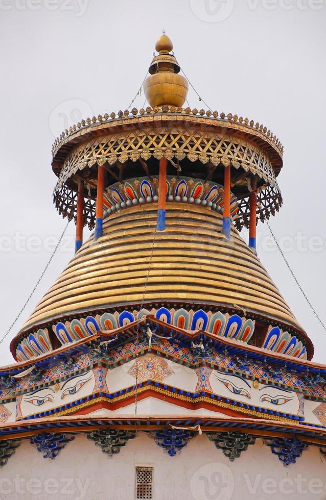 decoração de gyantse kumbum no mosteiro palco, tibete foto