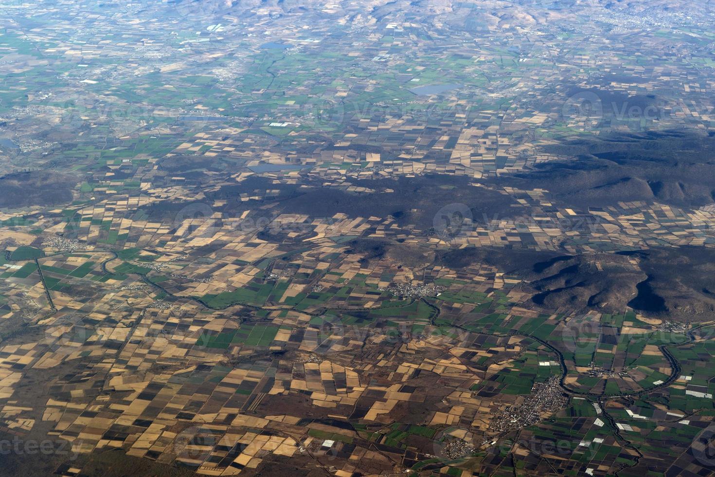 méxico guadalajara campos e vulcões vista aérea panorama paisagem foto