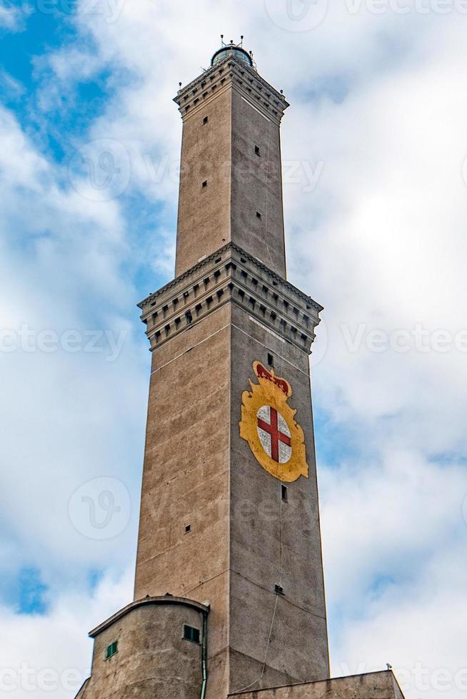 lightouse lanterna genoa town itália símbolo foto