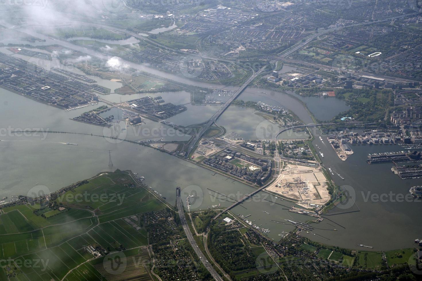 porto de amsterdã vista aérea panorama foto