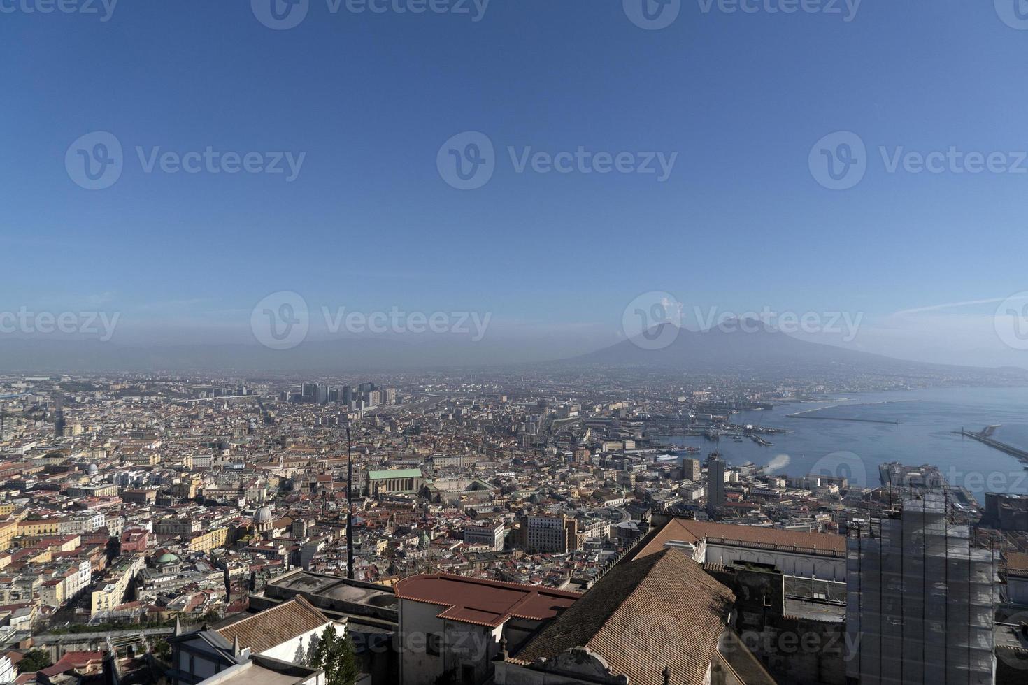 panorama de vista aérea de nápoles foto