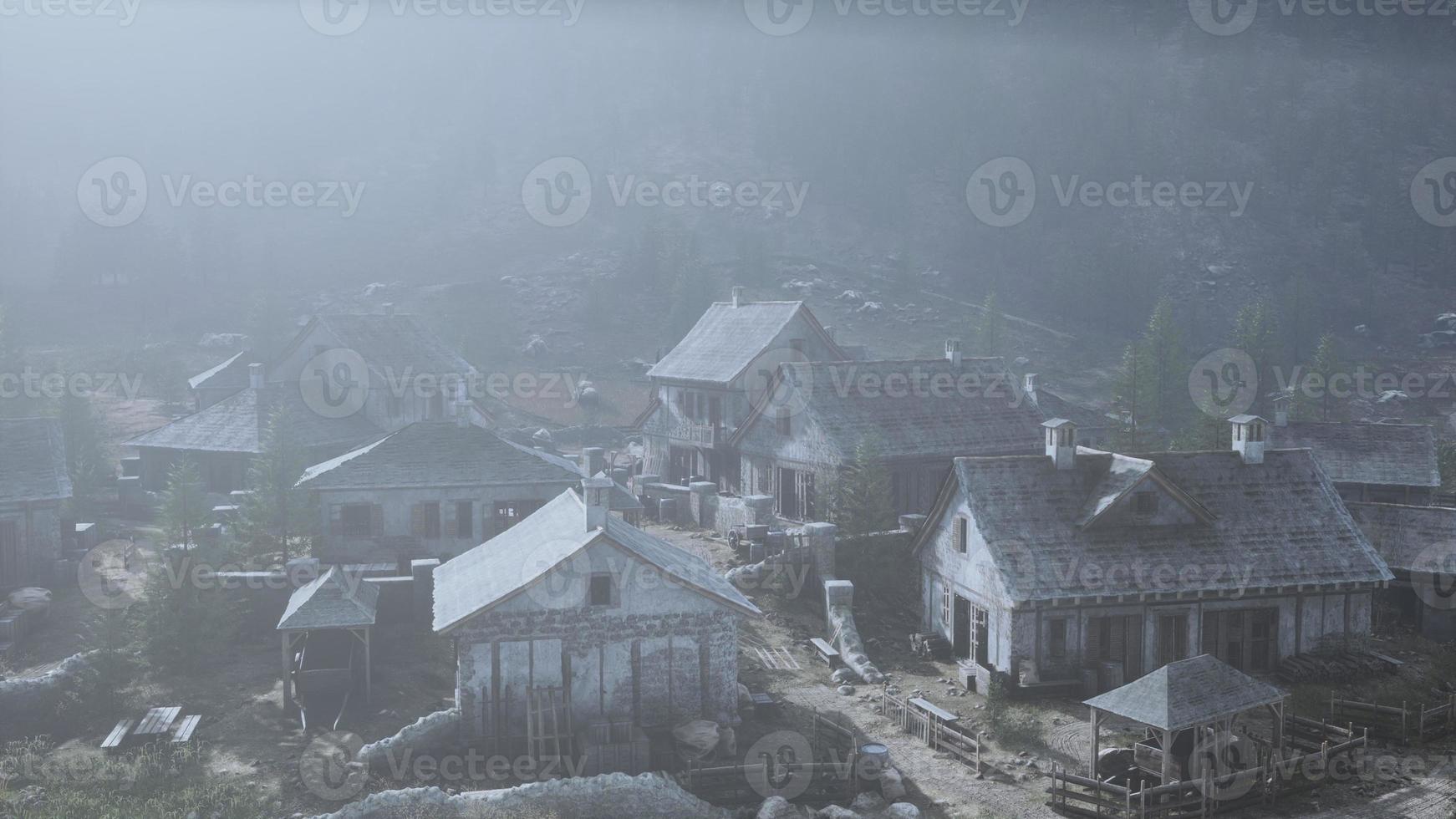 vista aérea da aldeia de montanha suíça foto
