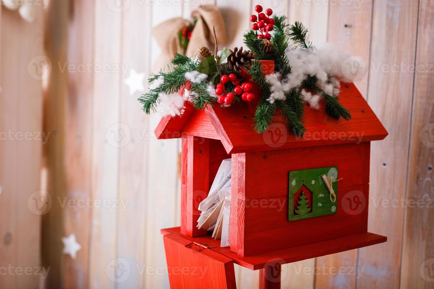 caixa para cartas de natal foto