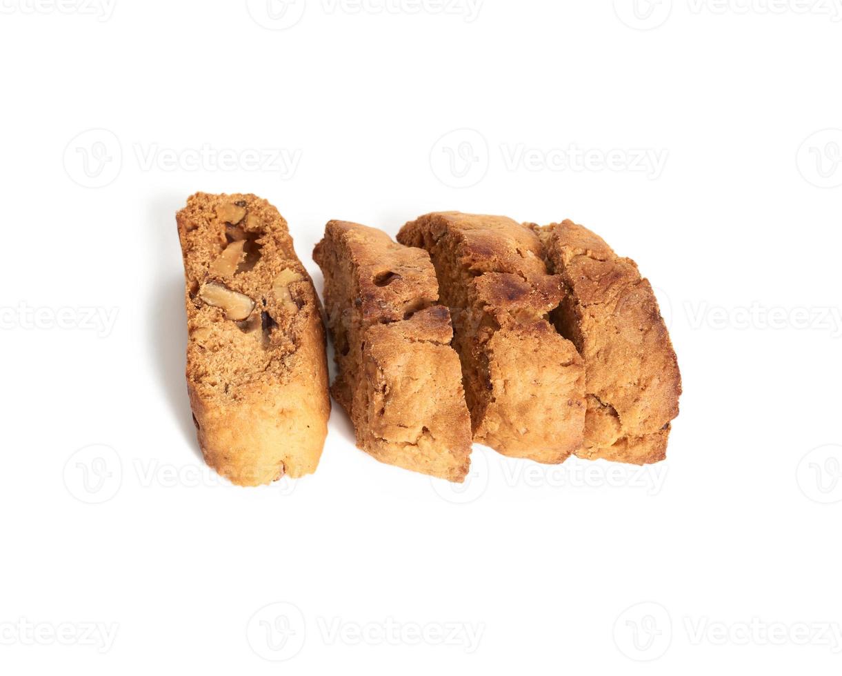 biscoitos de amêndoa italianos assados, biscoitos cantuccini, natal italiano tradicional, biscoitos secos de ano novo foto