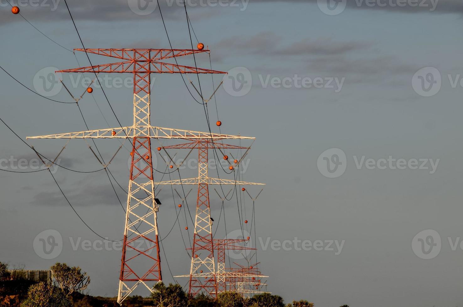 poste de energia elétrica foto