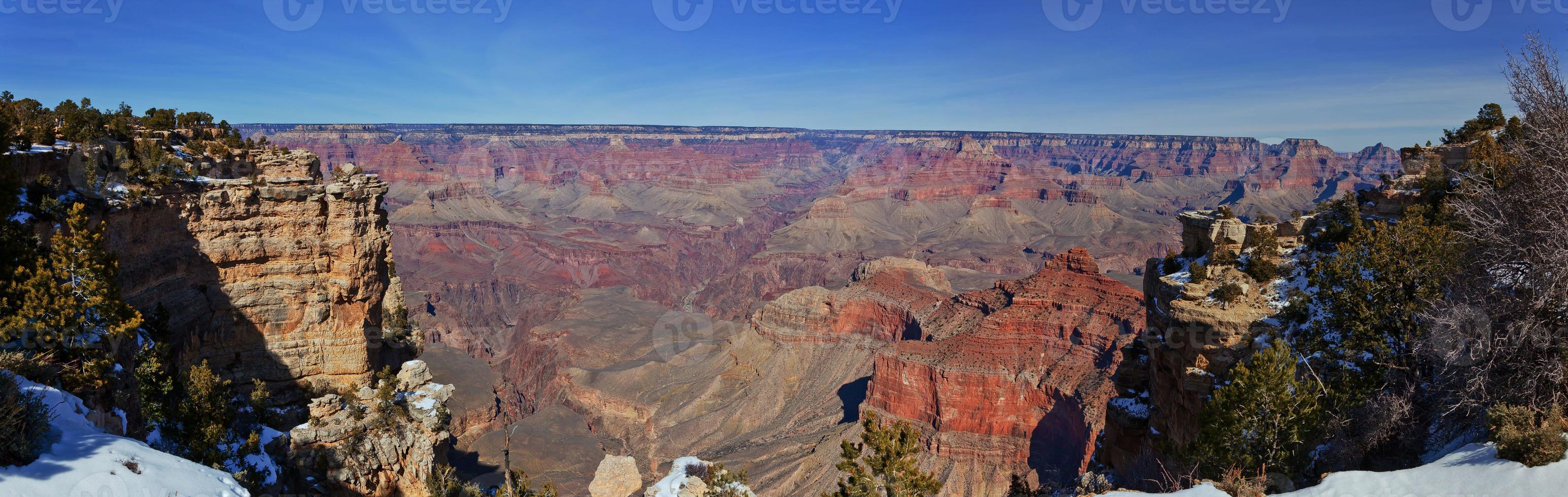 panorama do lado sul do Grand Canyon no inverno foto