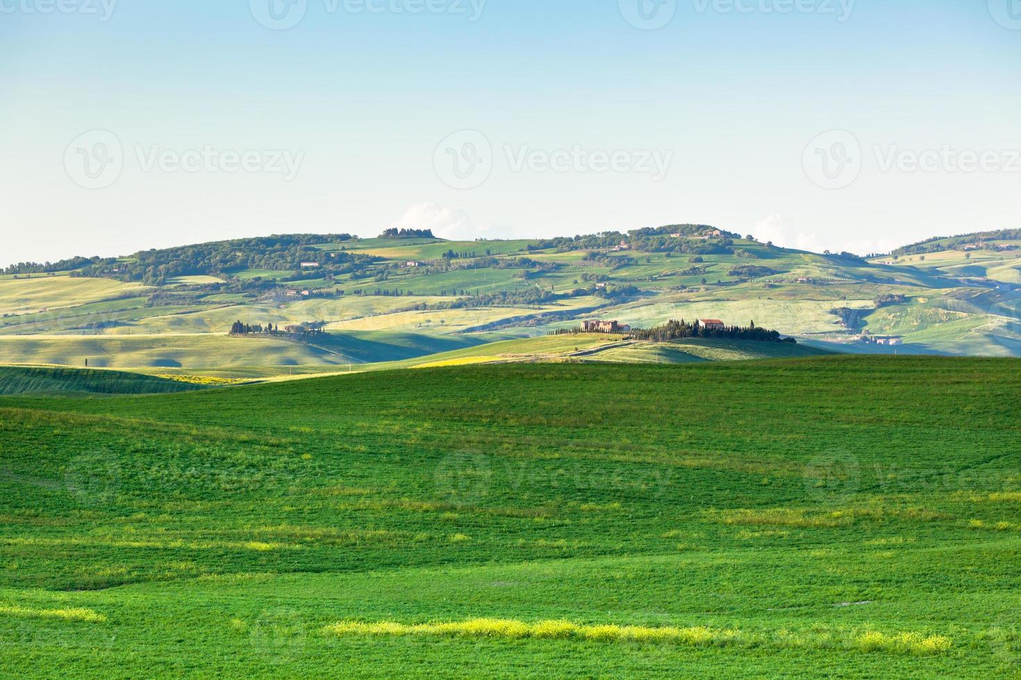 paisagem ao ar livre das colinas da toscana foto