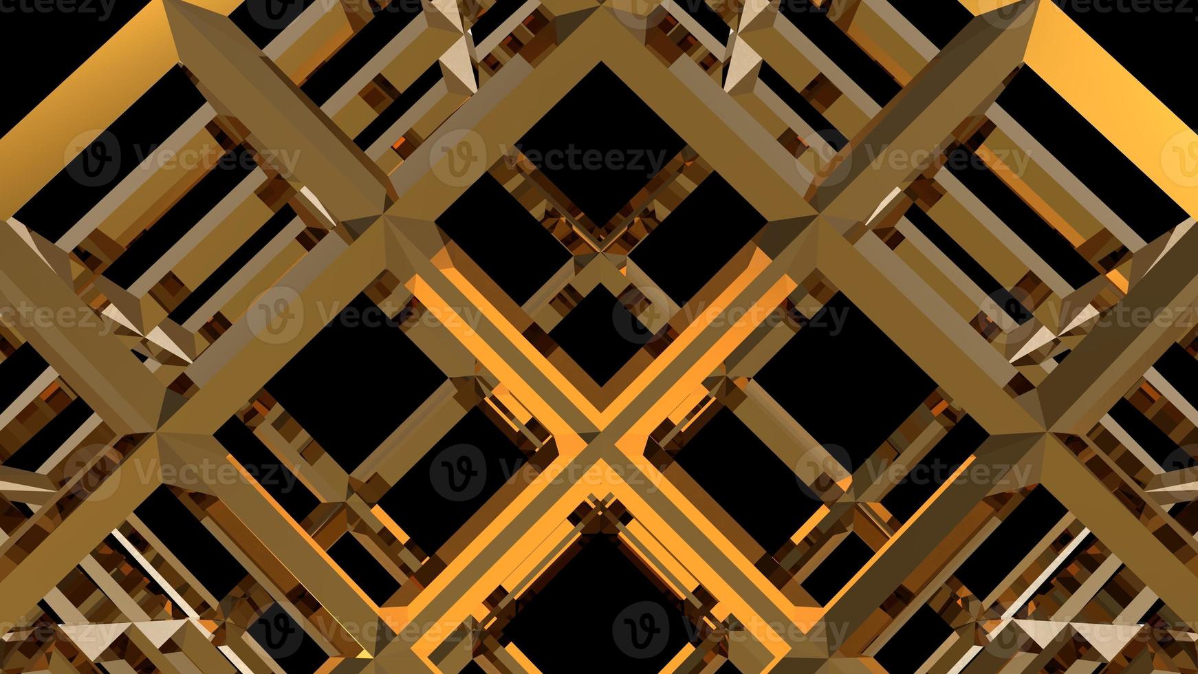 fundo de estrutura geométrica moderna de estrutura de arame 3d de bronze foto