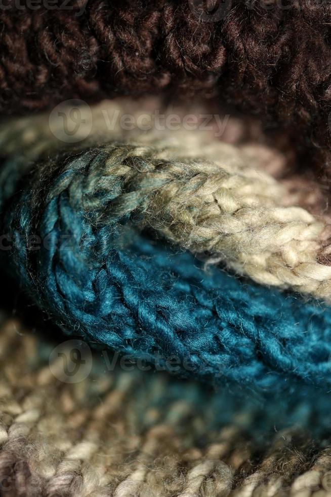 cachecol tradicional de inverno artesanal colorido com lã de alpacas fechar fundo moderno impressão de alta qualidade foto