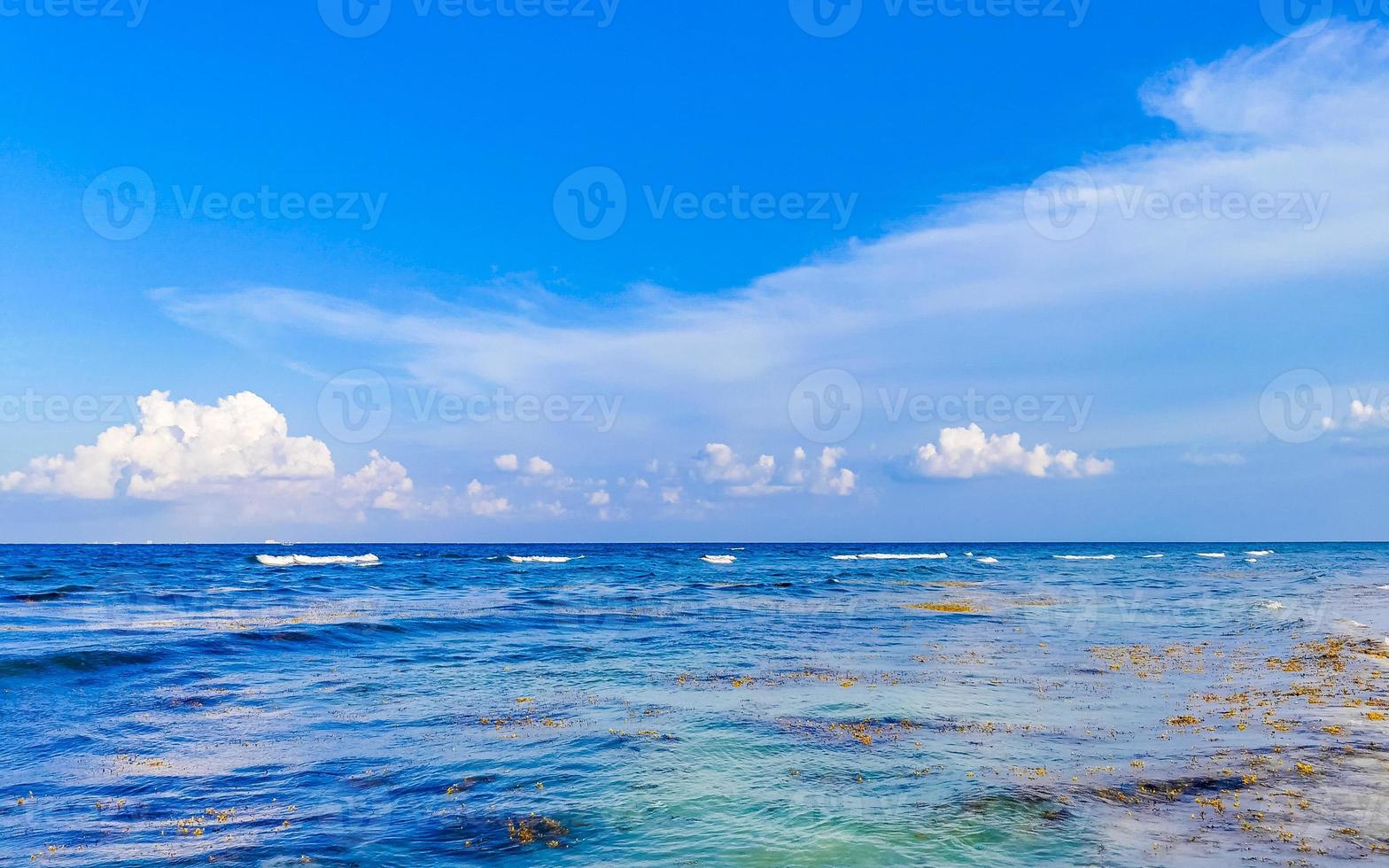 praia tropical do caribe água turquesa clara playa del carmen méxico. foto