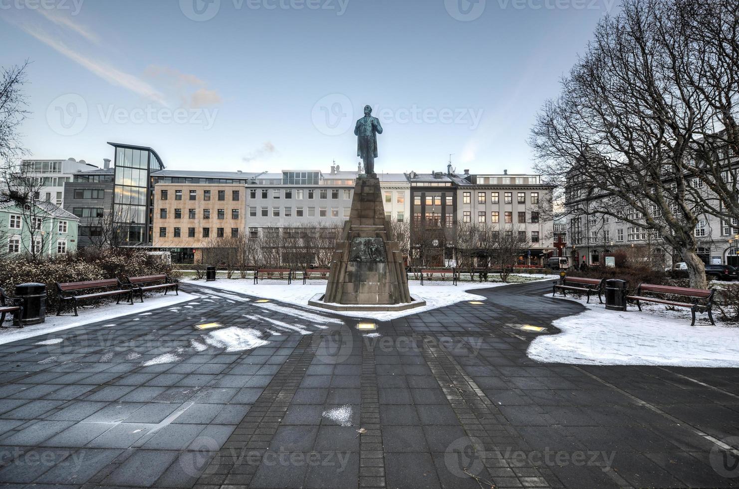 Jon Sigurdsson em Reykjavik, Islândia foto