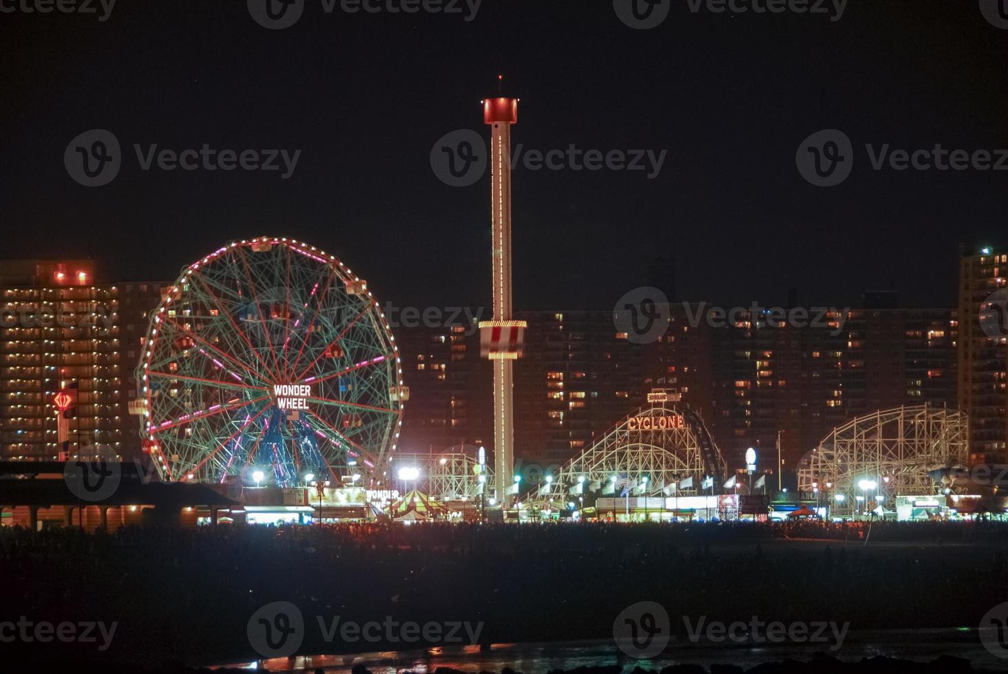 Wonder Wheel Coney Islands Luna Park em Brooklyn Nova York foto