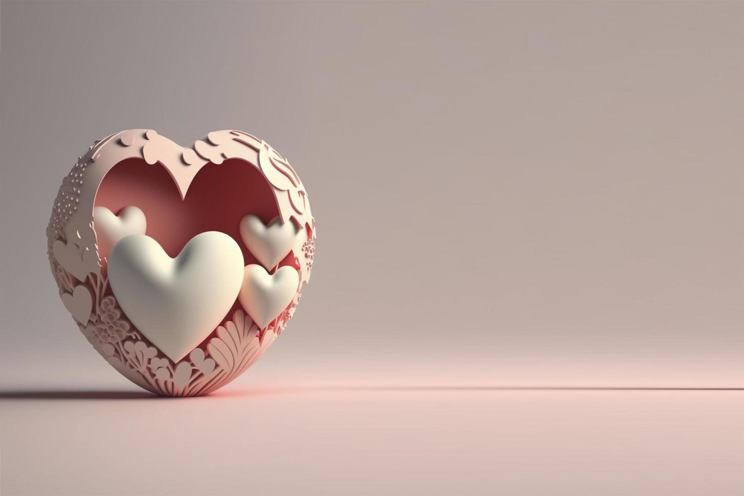 renderização 3D amor fundo de decoração dos namorados foto