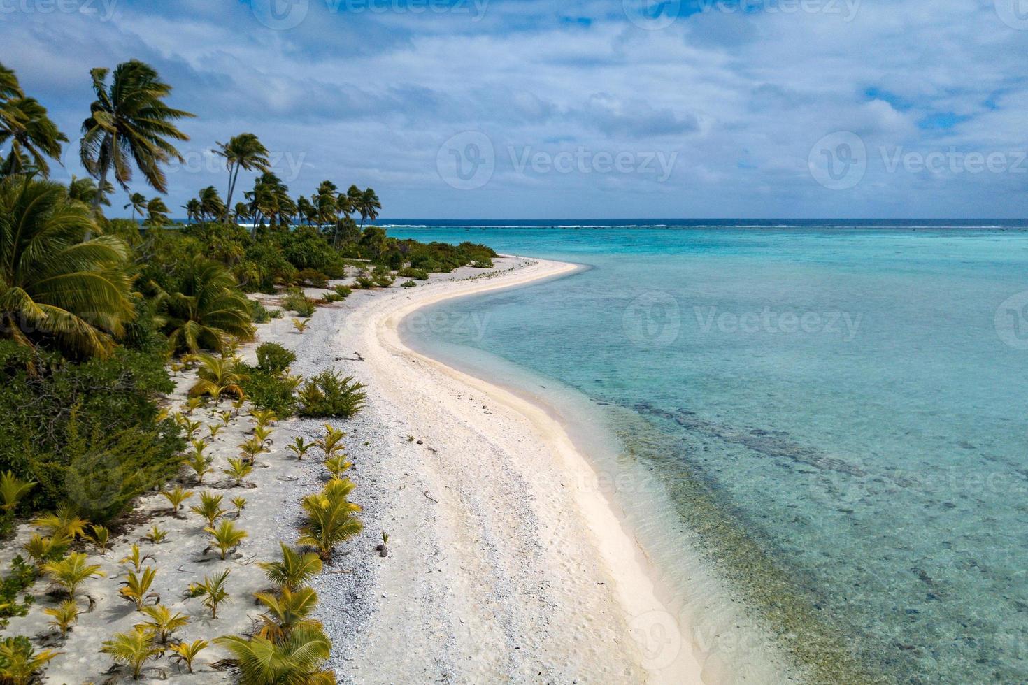 polinésia cook island aitutaki lagoa paraíso tropical vista aérea foto