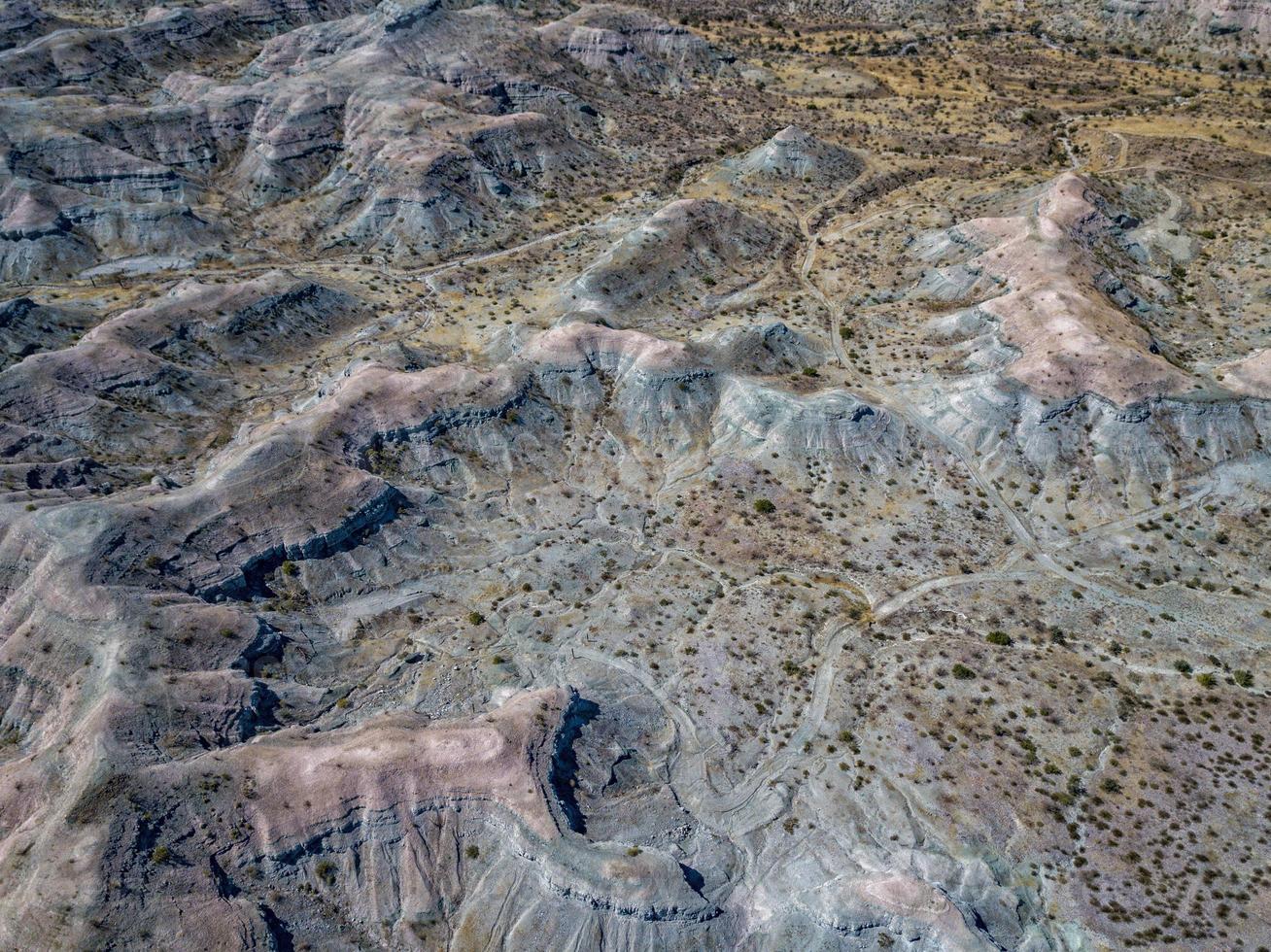 panorama aéreo deserto de baja california paisagem colorida vista foto