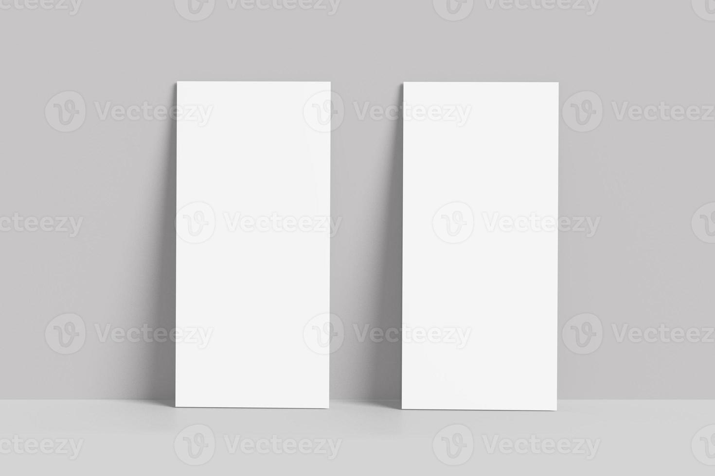 maquete de folha de papel vertical branca foto