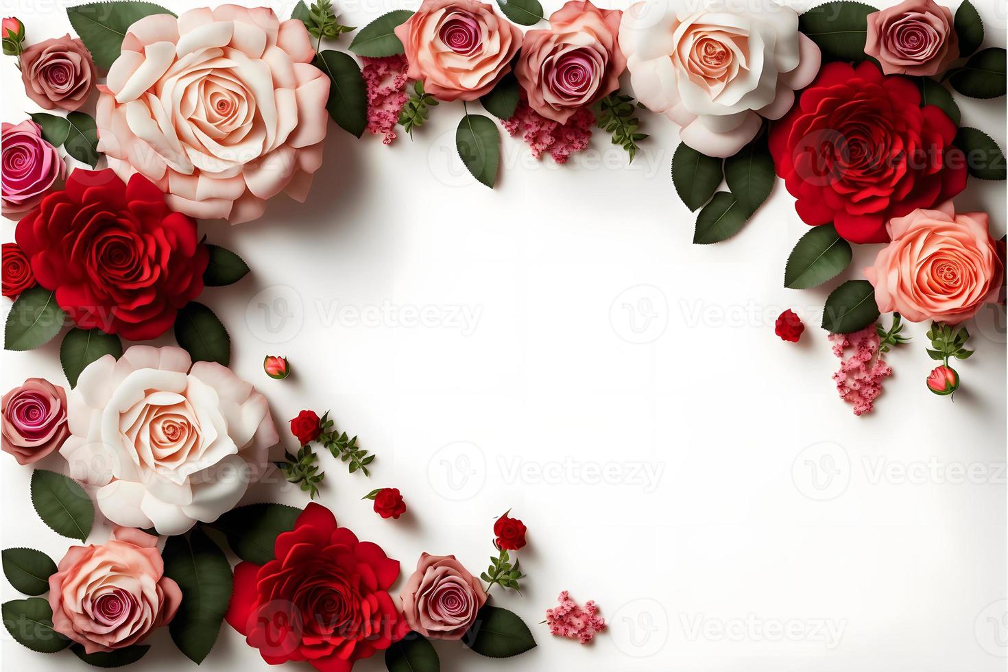 uma imagem impressionante com uma flor rosa vermelha e rosa com um espaço em branco no meio, perfeita para adicionar texto ou sobrepor gráficos. esta foto é ideal para uso em mídias sociais, sites