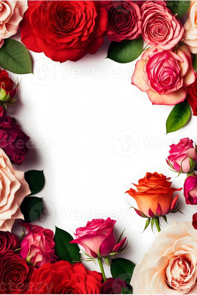 uma imagem impressionante com uma flor rosa vermelha e rosa com um espaço em branco no meio, perfeita para adicionar texto ou sobrepor gráficos. esta foto é ideal para uso em mídias sociais, sites