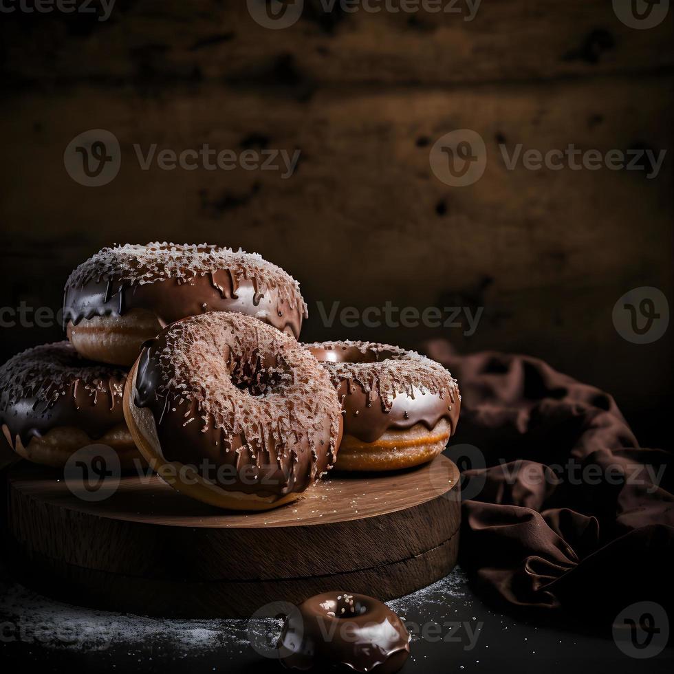 rosquinhas em fundo branco, perfeito para publicidade, embalagens, menus, livros de receitas. destacando textura e detalhes, filmado de cima, alta resolução adequada para impressão, pôsteres, banners e muito mais foto