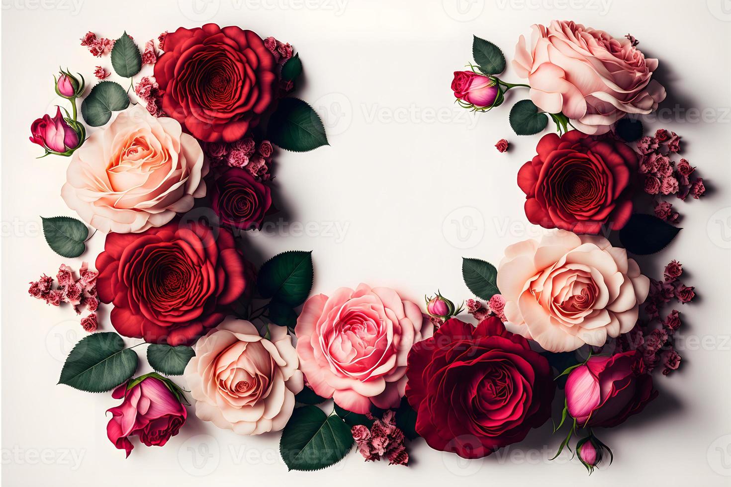 uma imagem impressionante com uma flor rosa vermelha e rosa com um espaço em branco no meio, perfeita para adicionar texto ou sobrepor gráficos. esta foto é ideal para uso em mídias sociais, sites