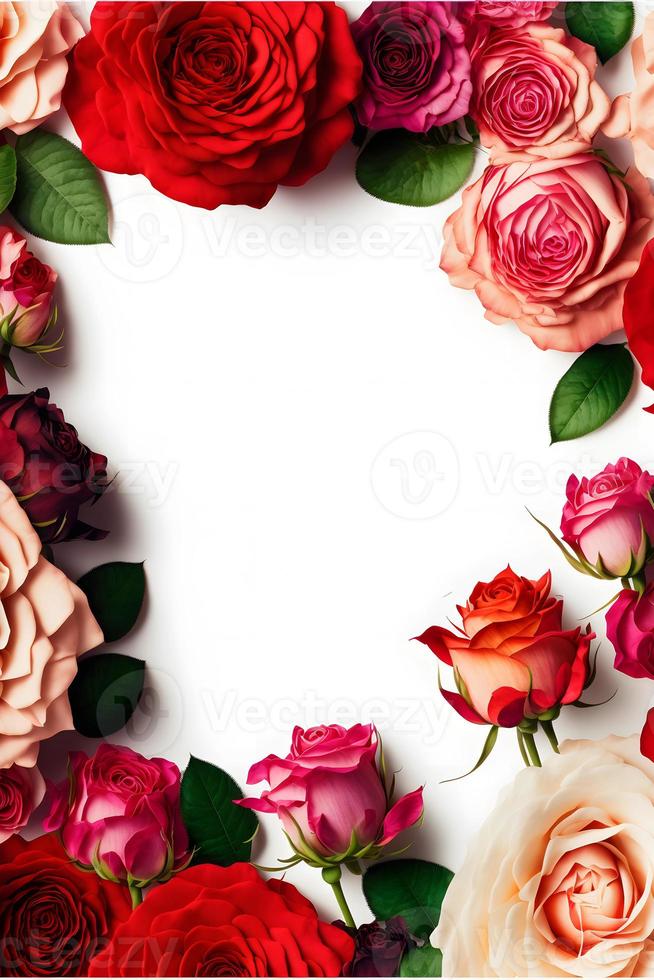 uma imagem impressionante com uma flor rosa vermelha e rosa com um espaço em branco no meio, perfeita para adicionar texto ou sobrepor gráficos. esta foto é ideal para uso em mídias sociais, sites